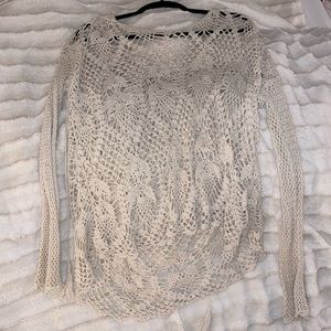 FREE PEOPLE KNITTED TOP W HOODIE